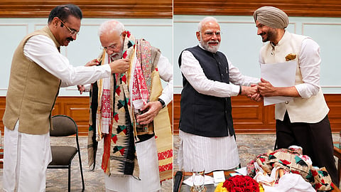 Punjab MPs Harbhajan Singh & Ashok Mittal meet PM Modi
