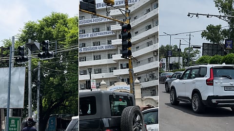 Inactive traffic signals & waterlogging cripple traffic in Jalandhar