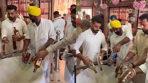 Tradition of offering liquor at the shrine
