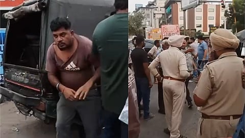 car occupant assaulting the auto-rickshaw driver