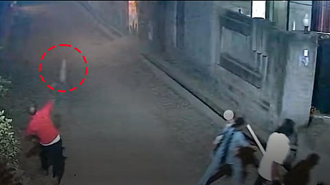 Villagers started pelting stones at the attackers