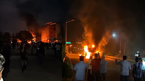 Fire breaks out outside LPU Block 29