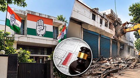 Demolition of Congress Bhawan in Jalandhar