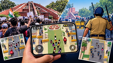 Video game of Jantar Mantar protest 