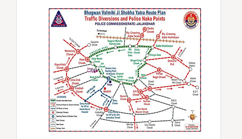 Traffic plan announced for Bhagwan Valmiki Ji's shobha yatra