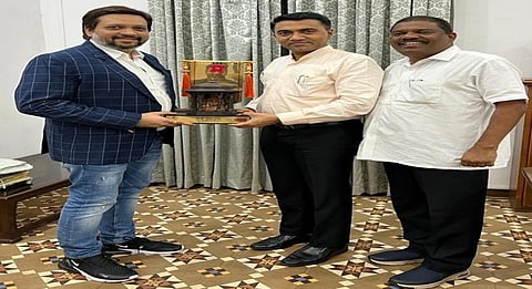 Planet Marathi founder Akshay Bardapurkar meets Goa CM Pramod Sawant, talks on Goan cinema