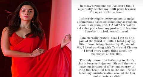 Alia Bhatt on rumours of her being unhappy with 'RRR' team: I declutter my Instagram always