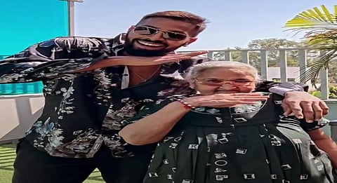 Hardik Pandya's nani 'Pushpa' grooves to the most famous 'Srivalli' song