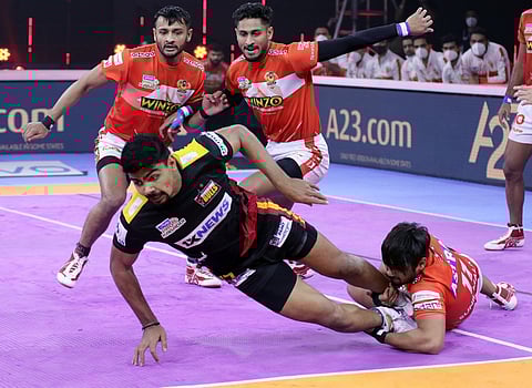 PKL 8: Pawan Sehrawat shines as Bengaluru Bulls overcome Gujarat Giants