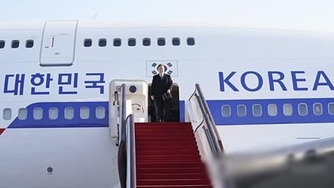 S.Korea's new presidential jet enters service for Moon's M-E trip