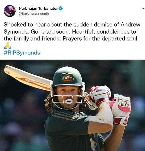 Harbhajan mourns Symonds' death, says 'gone too soon'