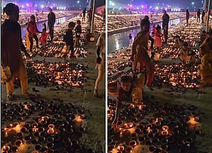 Akhilesh shares purported video showing flip side of Ayodhya's Deepotsav