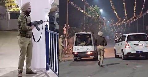 Nihang Singhs-Punjab Police clash video: Cop holds Assault Rifle in defense as tensions prevail over Gurdwara control