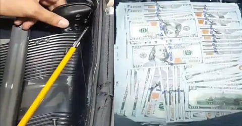 Foreign currency worth Rs  3.55 Crore caught at Amritsar & Jaipur airport in briefcase' secret layer; Watch
