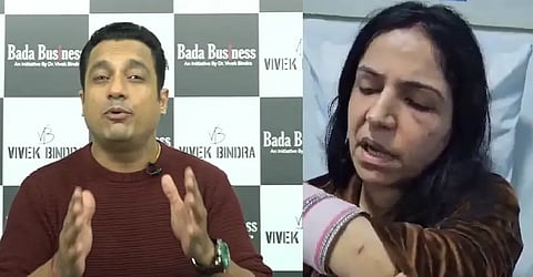 Vivek Bindra Wife Video: YouTuber & influencer seen arguing with wife Yanika on Noida road