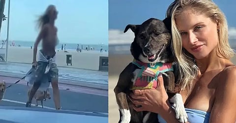 Caroline Werner Video: Brazilian influencer & model arrested for walking topless with pet dogs