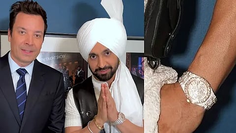Diljit Dosanjh, Diljit Dosanjh Watch, Diljit Dosanjh Diamond Studded Watch, Diljit Dosanjh Jimmy Fallon, Diljit Dosanjh Jimmy Fallon Watch, Diljit Dosanjh Rolex Watch, Diljit Dosanjh Patek Philippe