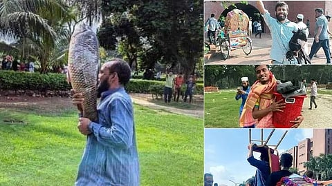 Bangladesh PM Official Residence, Ganabhaban Loot, Bangldesh protest Ganabhaban loot, Bangladesh Protest Ganabhaban Loot Protestors, Protestors Ganabhaban Bangladesh, Sheikh Hasina