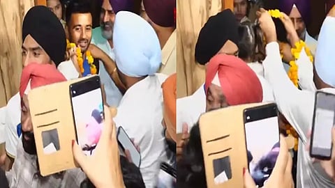 Indian Hockey players, Punjab Indian Hockey Players, Punjab Indian Hockey Amritsar Airport, Paris Olympics, Paris Olympics Amritsar Airport Hockey Players