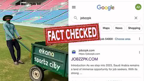 Dubai Cricket Stadium Fact Check, Dubai Cricket Stadium Workers Hiring, Dubai Cricket Stadium Workers Hiring Video, Fact Dubai Cricket Stadium Jobs, Dubai Cricket Stadium Jobs Fact Check