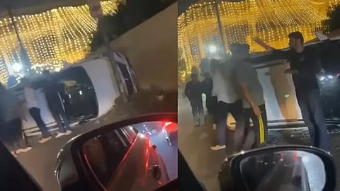 Major collision at New Jawahar Nagar in Jalandhar; Car gets flipped over