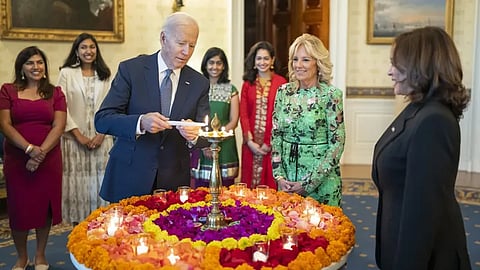 US declares first-ever public holiday on Diwali; Joe Biden lights diya at White House