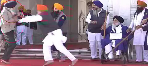 Sukhbir Badal, Sukhbir Badal Assassination Attempt, Sukhbir Badal Golden Temple, Sukhbir Badal Golden Temple Entrance Gate, Sukhbir Badal Firing, Firing on Sukhbir Badal, Sukhbir Badal Punishment