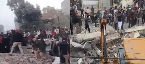 A 3 storey building collapsed in Mohali, Punjab, 15 feared buried       