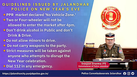Jalandhar police announces guidelines and restrictions for new year celebrations