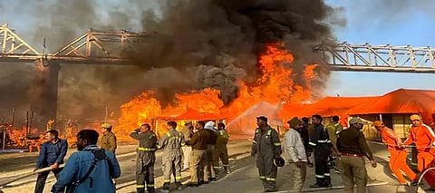 Mahakumbh Cylinder Blast, Mahakumbh Pro Khalistan Outfit, Mahakumbh 2025 Khalistan Attack, Mahakumbh Cylinder Blast Khalistan, Mahakumbh Fire Khalistan Responsibility, Mahakumbh Fire KZF Responsibility