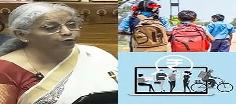  FM Sitharaman unveils social security for gig workers & internet access in government schools