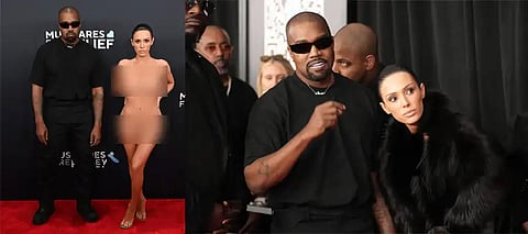 bianca censori grammys, bianca censori grammy outfit, kanye west wife, kanye and bianca grammys, bianca censori grammys 2025, kanye west wife grammy outfit, grammy red carpet 2025, kanye west wife grammys 2025