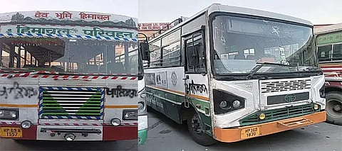 Himachal Pradesh busses vandalised & defaced with 'Khalistan' texs at Amritsar bus stand; Watch