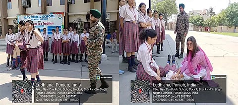 Mock drill conducted by 3 punjab girls battalion ncc ludhiana
