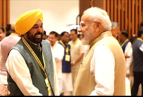 CM Mann raises water, Chandigarh, border, and industry issues before PM at NITI Aayog