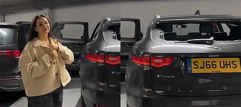 Sunanda Sharma, Sunanda Sharma Car Vandalised