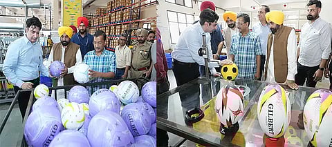 From Jalandhar to London: Arvind Kejriwal and CM Mann Flag off shipment of 25,000 Rugby Balls for Global Matches