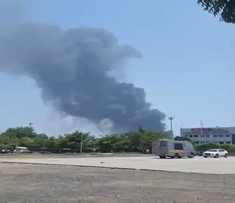 Air India plane with 242 onboard crashes in Ahmedabad’s Meghani Nagar—Rescue operations underway