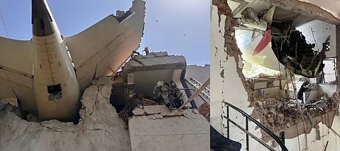 Air India fight feared to have crashed onto BJ Medical College Hostel Mess; Watch Video