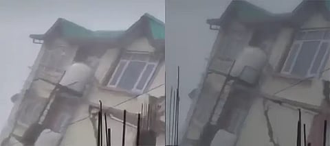 Shimla Weather: 5-satorey building collapses amid incessant rainfall in Bhattakufer Mathu Colony
