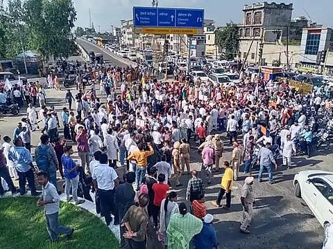 Ludhiana: Christian community protests against the church vandalism in Tarn Taran, demands speedy trial in the matter