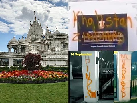 Canada, Toronto: BAPS Swaminarayan Mandir vandalised & defaced with 'Khalistan Zindabad' writings; Video Viral