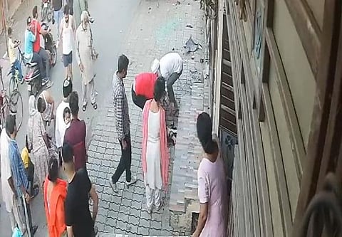Amritsar: Over-speeding car hits couple head on, leaving man dead, wife injured, in the horrific CCTV footage; Watch