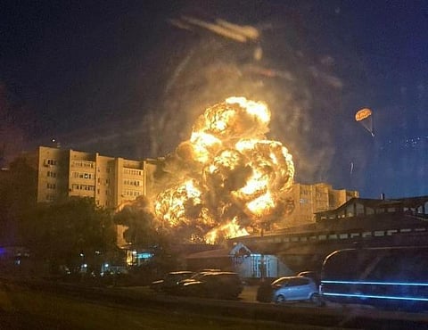Russian Jet Crash: Residential blocks in flame after bomber Su-34 crashed leaving 13 dead including 3 children; Watch