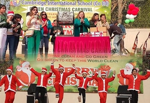 Jalandhar: Cambridge International School celebrates ‘The Green Christmas Carnival’ with aim to raise awareness about clean & green India among students