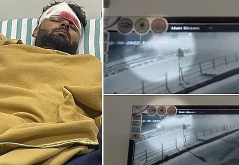 Rishabh Pant's accident CCTV footage surfaces, cricketer's Mercedes goes on a toss after collision; Watch