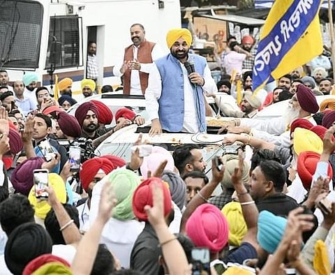 Punjab CM Bhagwant Singh Mann takes Jibe at opponents during road show for Jalandhar By poll elections