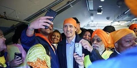 Canadian PM Justin Trudeau ignores Modi's warning, Walks with khalistani flags
