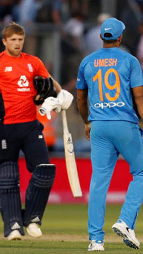India vs England head to head in the T20Is