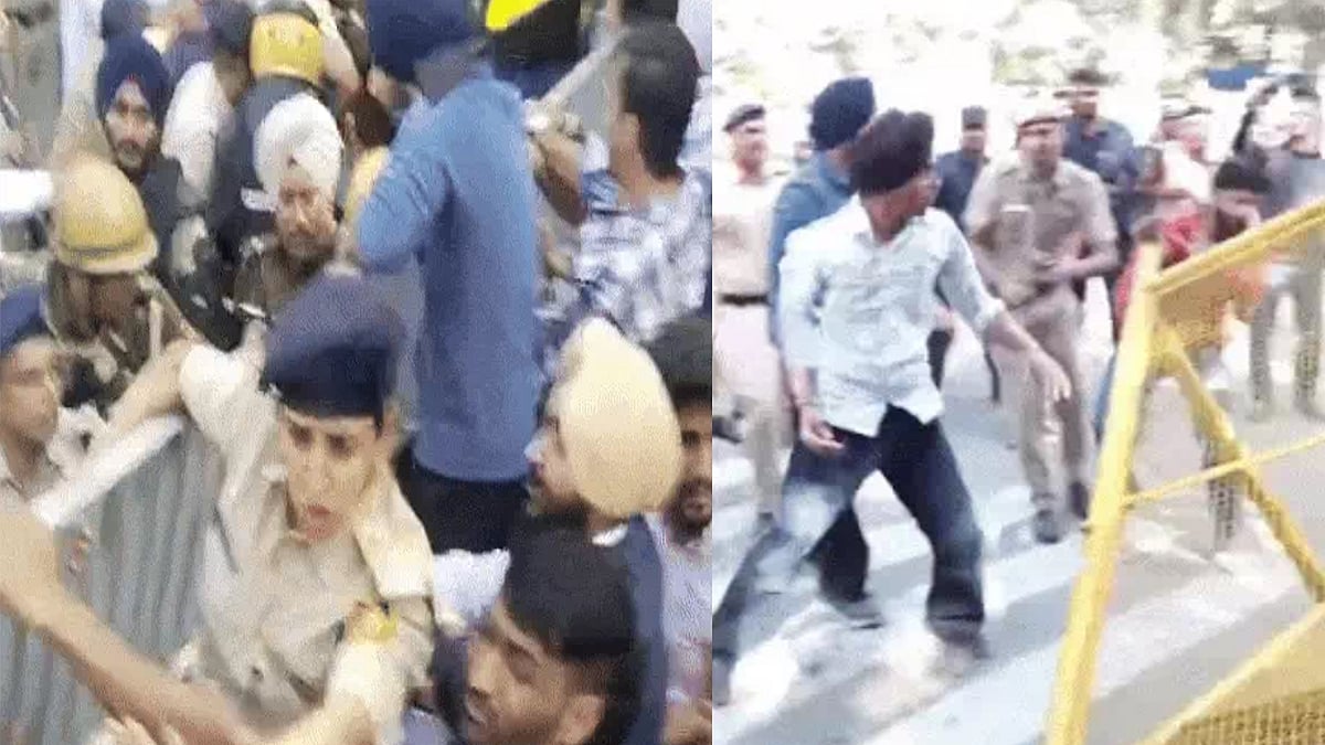Scuffle breaks out between Police and students during PU protest